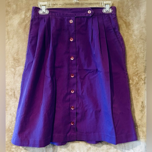 Jessica Dresses & Skirts - Vintage Jessica Scott Deep Purple A-Line Skirt